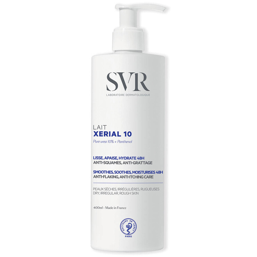 SVR Xerial 10, Moisturizing body milk for smoothing rough skin, 400 ml