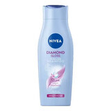 Nivea Diamond Gloss, Champú suave, Cabello resplandeciente, 400 ml