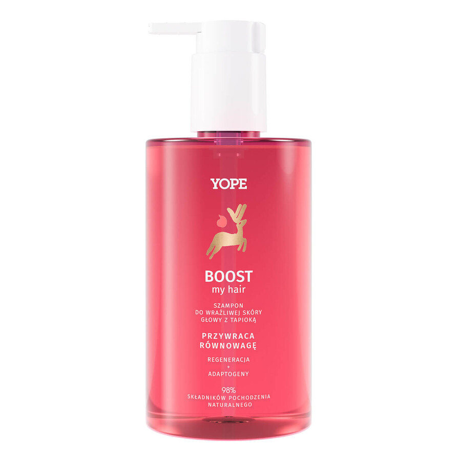 Yope Boost My Hair, shampoo for sensitive scalp with tapioca, 300 ml