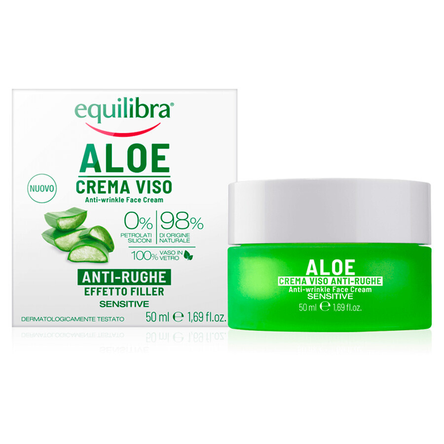 Equilibra, Gesichts Anti-Falten-Creme mit Aloe, 50 ml.