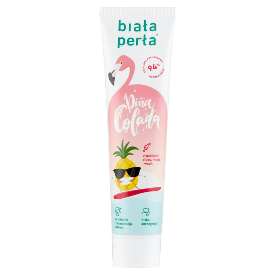 Perla Bianca, Dentifricio con Gusto di Pina Colada, 100 ml