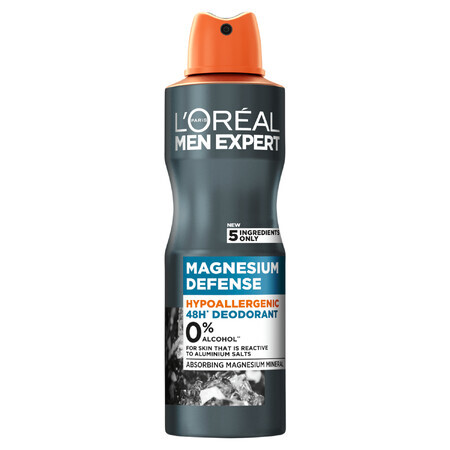 Deodorante Spray L Oreal Paris Men Expert con Magnesio, 150ml