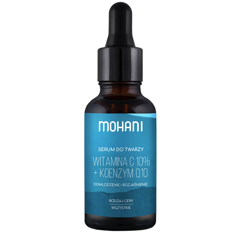 Mohani, sérum visage rajeunissant et éclaircissant, vitamine C 10% et coenzyme Q10, 30 ml