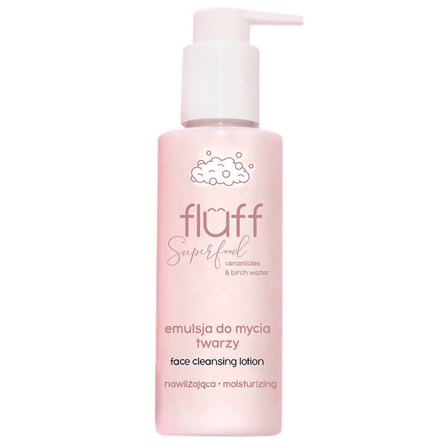 Fluff Superfood, Emulsie hidratantă pentru curățarea feței, 150 ml