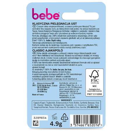 Bebe Young Care, rouge à lèvres classique, 4,9 g