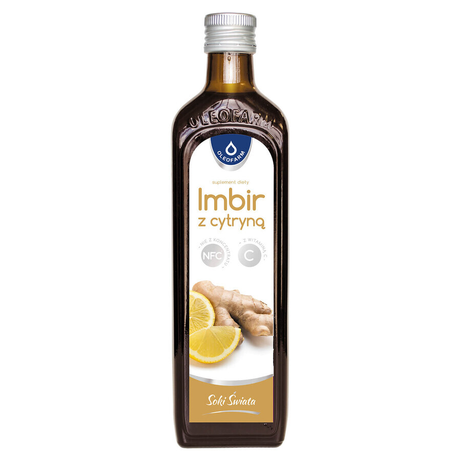 Oleofarm Juices of the World Gingembre au Citron avec vitamine C, 490 ml