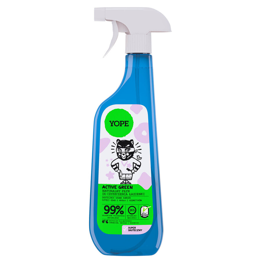 Yope Active Green, liquide nettoyant naturel pour salle de bain, 750 ml