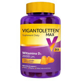 Vigantoletten Max, vitamina D3 2000 UI, gominolas con sabor a limón, 60 unidades