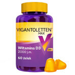 Vigantoletten Max, vitamine D3 2000 UI, gelées aromatisées au citron, 60 pièces