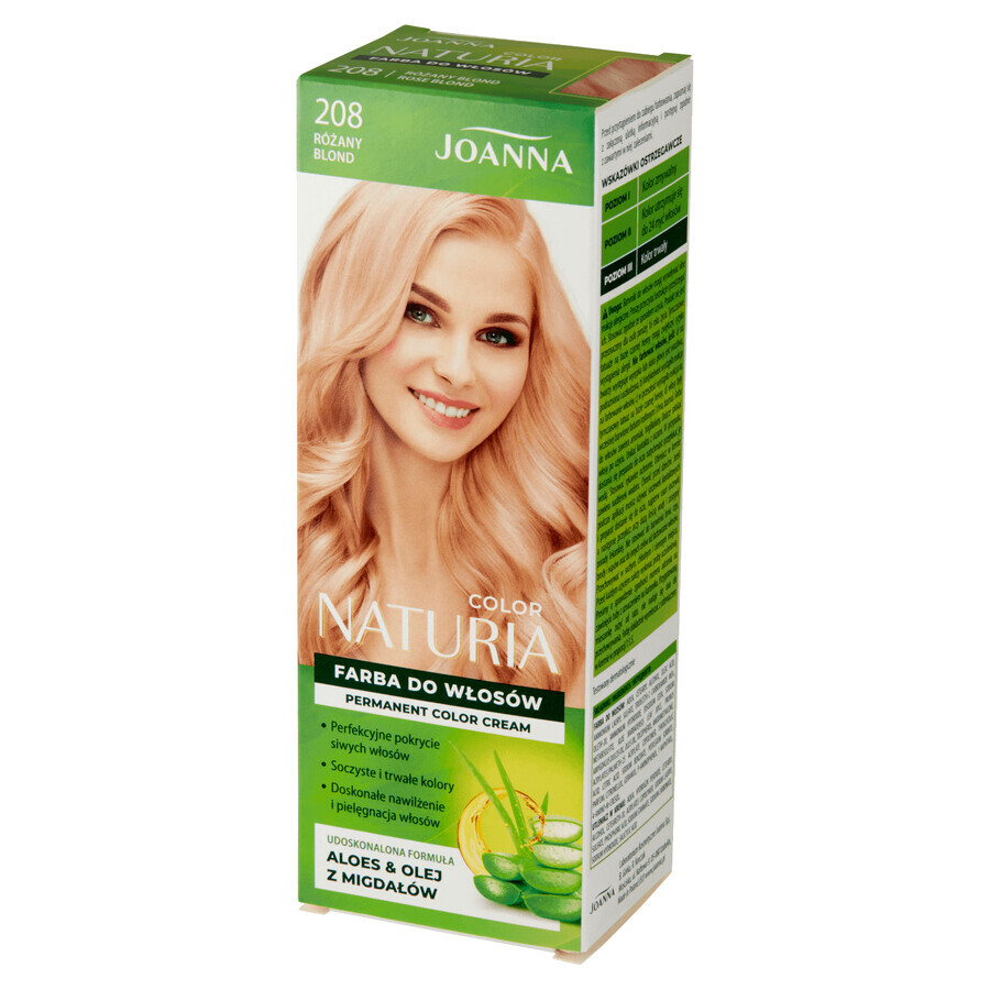 Joanna Naturia Color, teinture capillaire, 208 blond rose