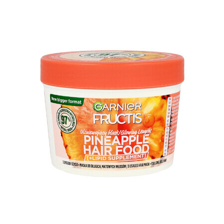 Garnier Fructis Hair Food Pineapple, Mască iluminatoare pentru părul lung și tern, 400 ml