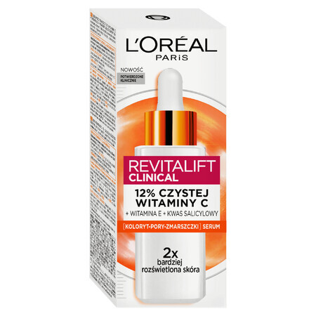 Siero Illuminante con Vitamina C 12% L Oreal Paris Revitalift Clinical, 30ml.