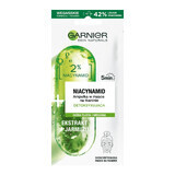 Garnier Skin Naturals, ampoule détoxifiante dans un masque en tissu, niacinamide et chou frisé, 15 g