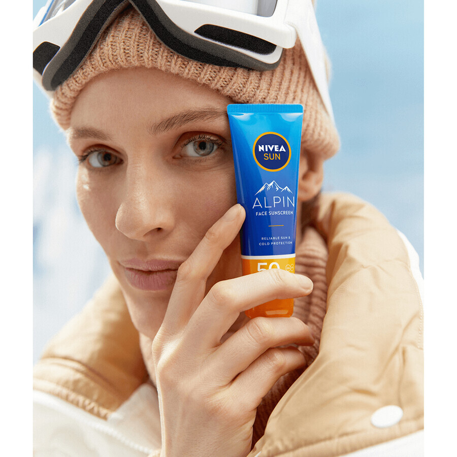 Nivea Sun Alpin, cremă de plajă pentru față, SPF 50, 50 ml