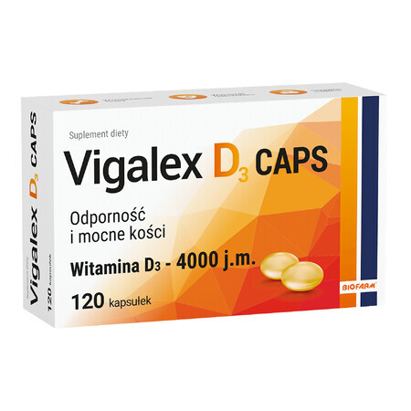 Vigalex D3 Caps 4000 UI, 120 gélules