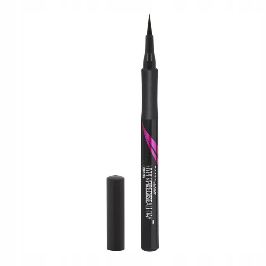 Eyeliner Preciso Maybelline con Punta Fine - Nero, Lunga Tenuta per un Look Sfaccettato e Duraturo.