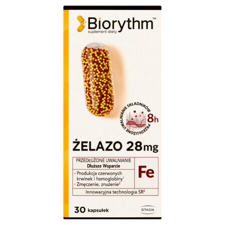 Biorythme Fer 28 mg, 30 gélules