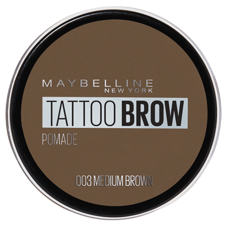 Maybelline Tattoo Brow, pommade à sourcils, 03 brun moyen, 3,5 ml