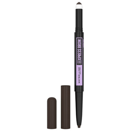 Maybelline Express Brow Satin Duo, crayon à sourcils double face, 05 Black Brown, 1 pièce