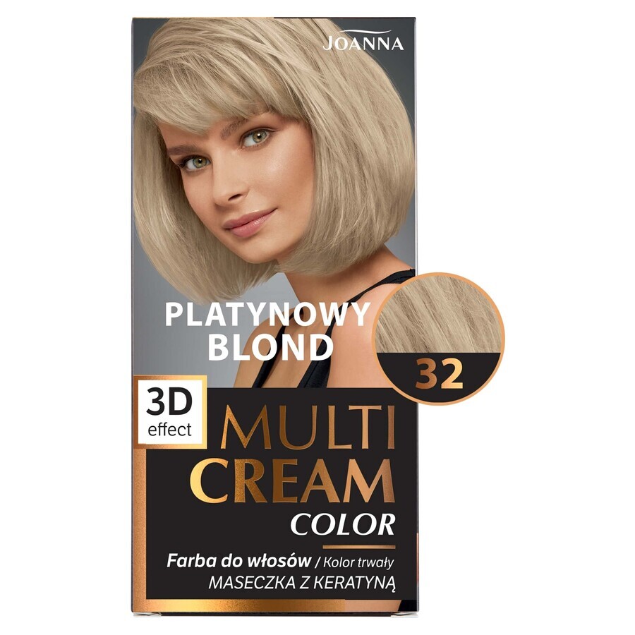 Joanna Multi Cream Color, teinture pour cheveux, 32 blond platine, 1 pièce