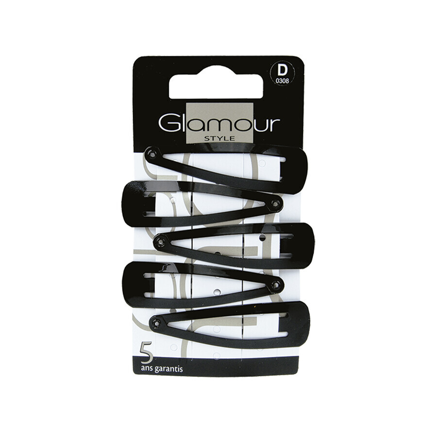 Accessori per Capelli Neri Classici Glamour - set da 5