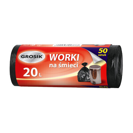 Grosik, Worki na mieci 20L, 50 sztuk