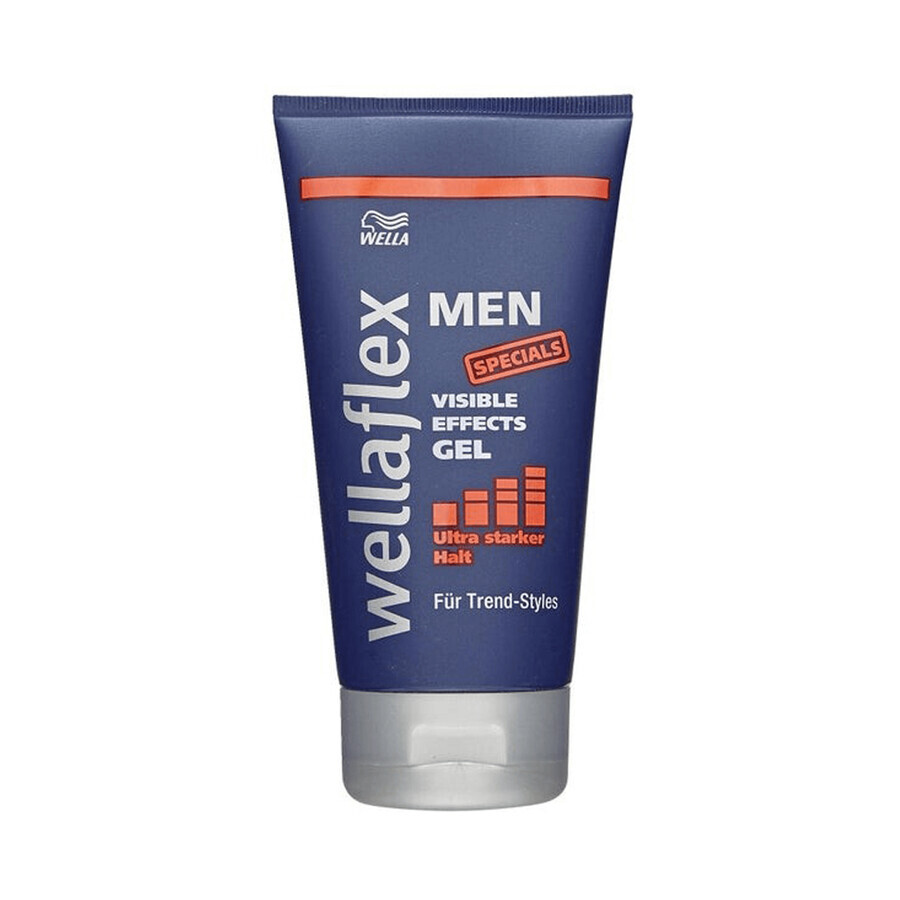 Wella Wellaflex Men, gel capillaire ultra-fort, effets visibles, 150 ml