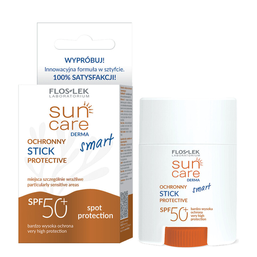 Flos-Lek Sun Care Derma Smart, stick protecteur, SPF 50+, 16 g