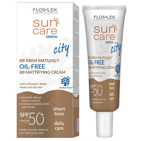 Floslek Sun Care Derma City Krem BB matujcy SPF 50+, 30 ml