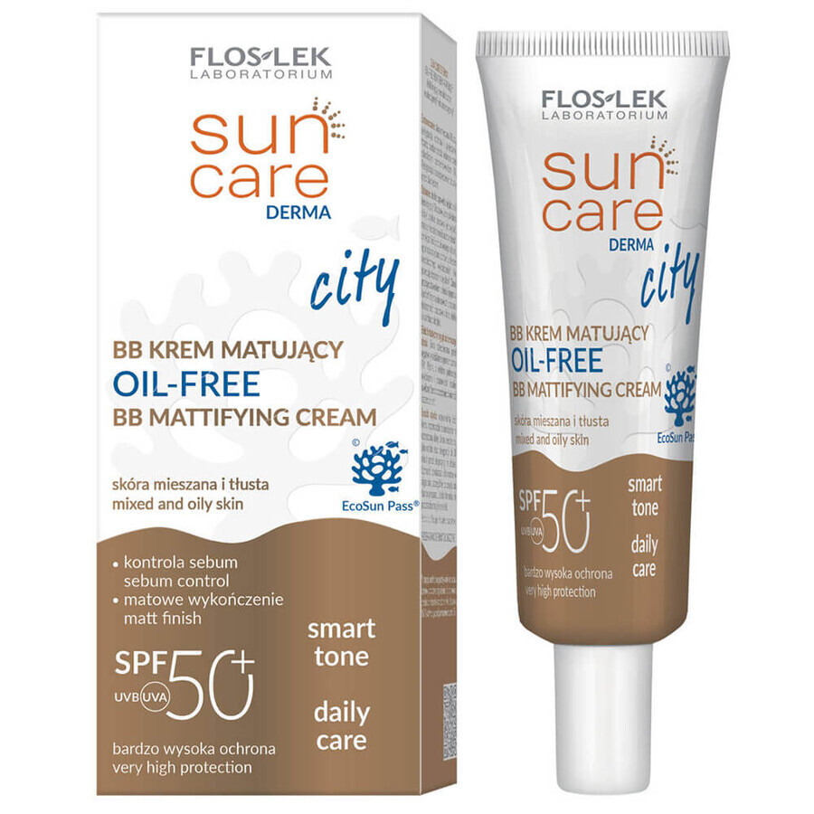 Floslek Sun Care Derma City Krem BB matujcy SPF 50+, 30 ml