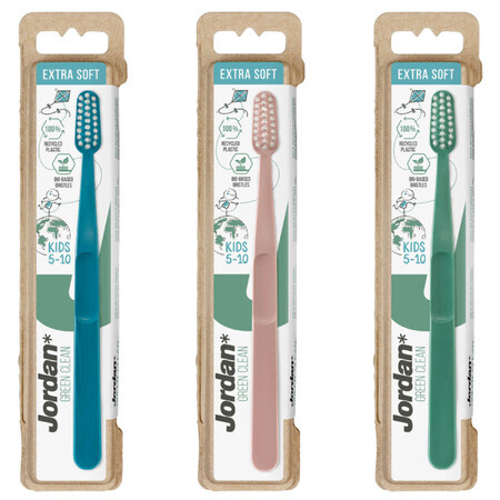 Jordan Green Clean, brosse à dents écologique pour enfants, 5-10 ans, 1 pièce