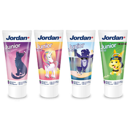 Dentifricio per Bambini Jordan Kids - Cura Fruttata Rinfrescante per Bambini (6-12 anni), 50ml