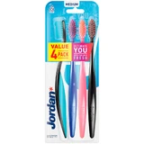 Jordan Ultimate You, brosse à dents, moyenne, 4 pièces