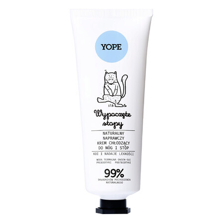 Yope Wypoczete Stopy, crème rafraîchissante réparatrice naturelle pour jambes et pieds, 75 ml