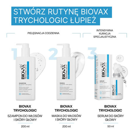 Siero Antiforfora per Cuoio Capelluto Biovax Trychologic, 50 ml