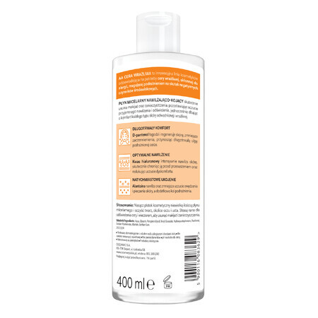 AA Peau Sensible, fluide micellaire hydratant et apaisant, 400 ml