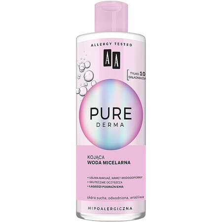 AA Pure Derma, agua micelar calmante, 400 ml