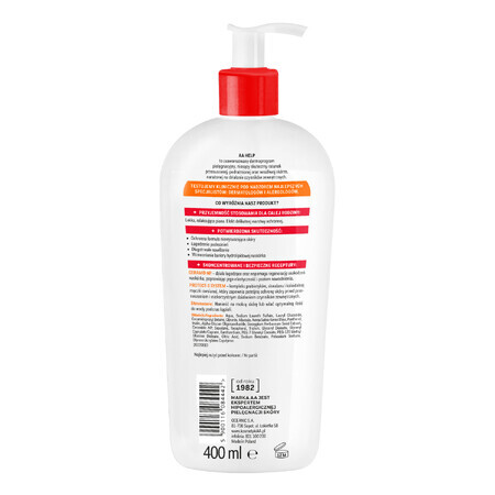 AA Help SOS, liquide de bain apaisant et protecteur 2en1, peau extrêmement sèche, 400 ml