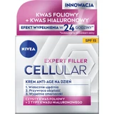 Nivea Hyaluron Cellular Filler, crema de día antiedad, FPS 15, 50 ml