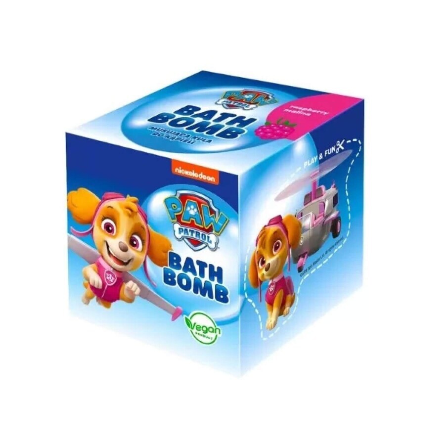 Paw Patrol, bombe de bain effervescente Skye, framboise, 165 g