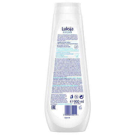 Luksja Silk Care Reviving, liquide de bain crémeux, noix de coco et gardénia, 900 ml