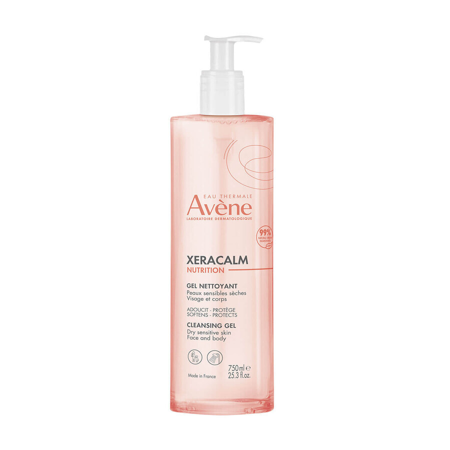 Avène Xeracalm Nutrition, gel nettoyant, 750 ml