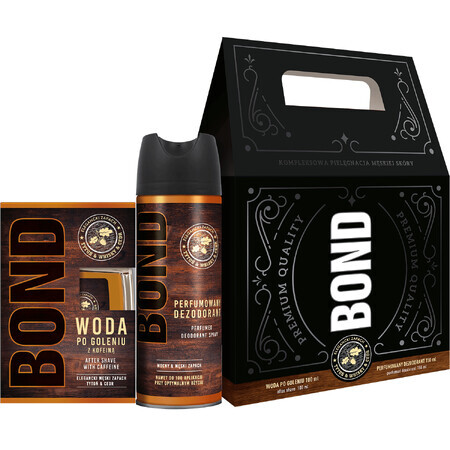 Bond Set Tabac, Whisky et Cèdre, après-rasage, 100 ml + déodorant, 150 ml