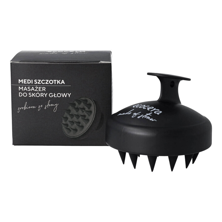 Ecocera Medi, perie de masaj pentru scalp, negru, 1 bucată