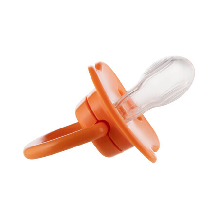 Canpol Babies, sucette apaisante, silicone, symétrique, animaux mignons, orange, 34/924, 0-6 mois, 1 pièce