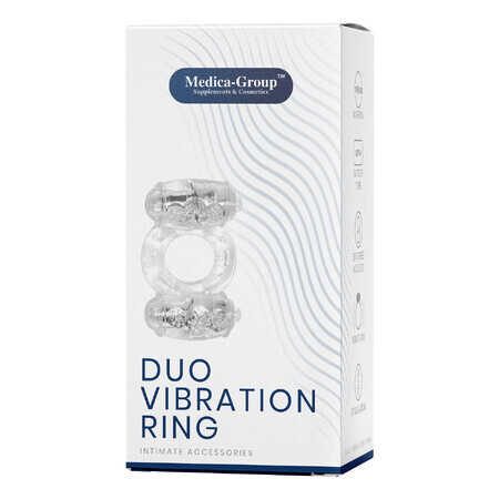 Medica-Group Duo Vibration Ring, double anneau d&#39;érection et d&#39;orgasme, vibrant