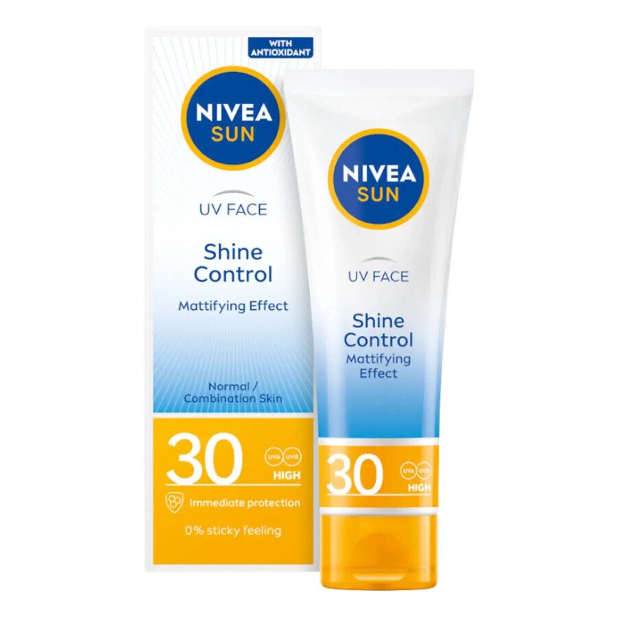 Nivea Sun Shine Control, Mattifying face cream with high protection, SPF 30, 50 ml