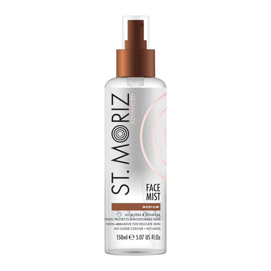 St. Moriz Advanced Pro, brume faciale autobronzante, moyenne, 150 ml