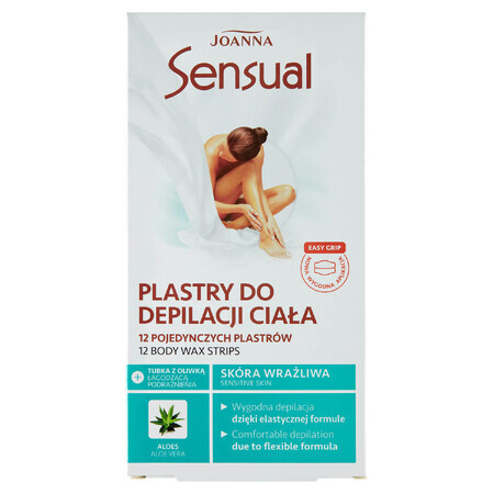 Joanna Sensual, body hair removal patches with aloe vera, 12 pcs.