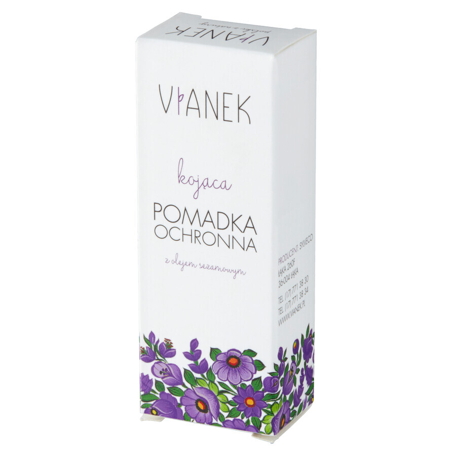 Vianek, barra de labios calmante y protectora, 4,6 g